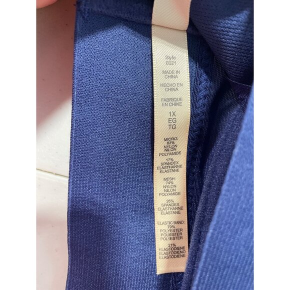 Rhonda Shear 2 Pack Molded Cup Bra with Wrap Back Size 1X Mahogany Navy 635.16 - Picture 6 of 9